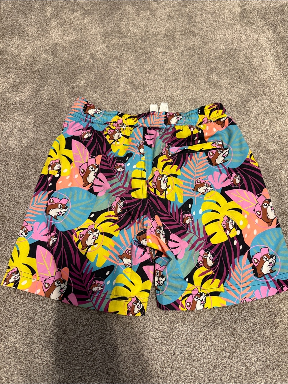 Kids Tropical Buc-ee’s Swim Trunks - Picture 3 of 3